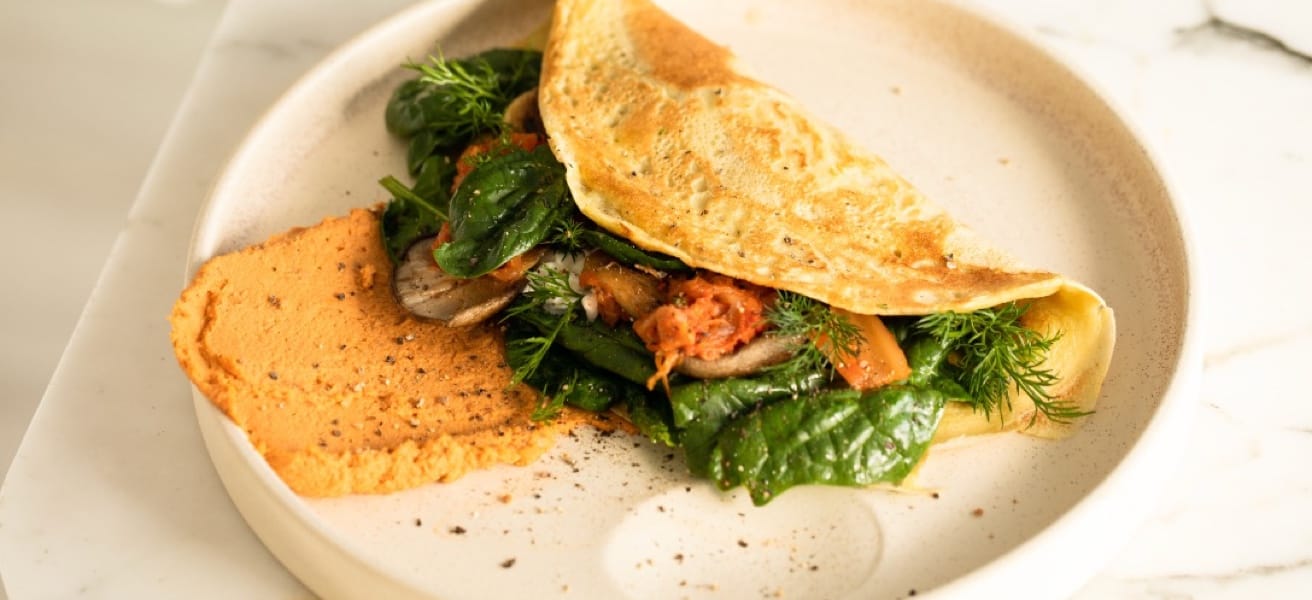 photo of simple omelette